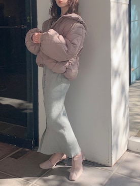 「ダズリン」｜「アイテム（ブルゾン）」を使った、kayo yoshizawaさん（レディース・148cm）の秋コーディネート