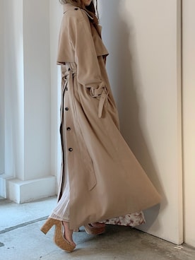 「dazzlin（ダズリン）のアイテム（トレンチコート）」を使った、kayo yoshizawaさん（レディース・148cm）の夏コーディネート