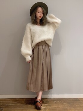 「Vネック」｜kayo yoshizawaさん（レディース・148cm）の夏コーディネート