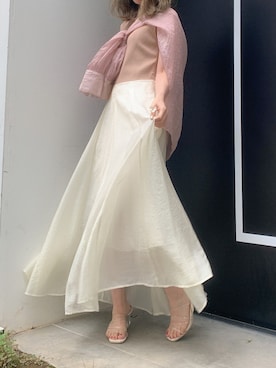 「消えそうな色コーデ」｜「アイテム（ワンピース/ドレス）」を使った、kayo yoshizawaさん（レディース・148cm）の夏コーディネート