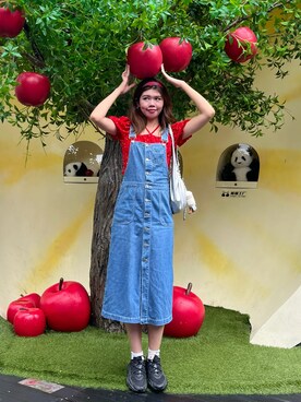 「NOのアイテム」を使った、冬日煎饺H_Vladaさん（レディース・168cm）の夏コーディネート