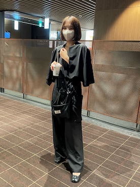 「アイテム（つなぎ/オールインワン、ブラック系）」を使った、ⁿᵃᵐⁱさん（レディース・151cm）の夏コーディネート