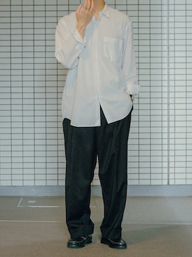 「ストライプパンツ」｜「アイテム（その他）」を使った、hiroさん（メンズ・166cm）の秋コーディネート
