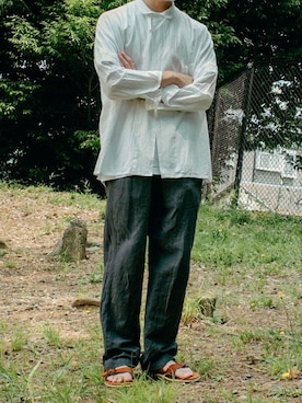 「ESSAY（エッセイ）のアイテム（トップス）」を使った、hiroさん（メンズ・166cm）の夏コーディネート