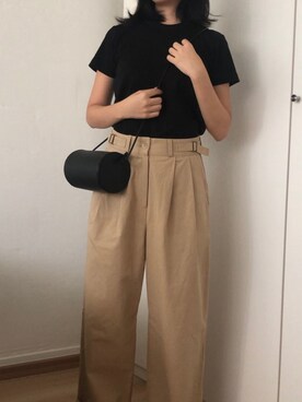 「Building Block（ビルディングブロック）のアイテム（バッグ）」を使った、Amandaさん（レディース・164cm）の春コーディネート