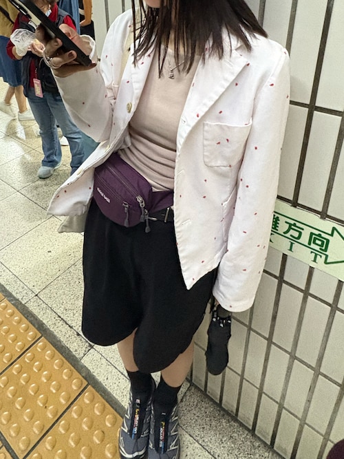 2023 ss コムデギャルソンガール ノーカラー ジャケット ルック