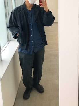 「古着好きな人と繋がりたい」｜「アイテム（ブルゾン）」を使った、matsuさん（メンズ・176cm）の春コーディネート