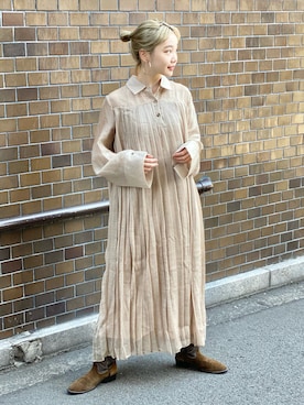 「GHOSPELL（ゴスペル）のアイテム（ワンピース/ドレス）」を使った、sophieさん（レディース・157cm）の秋コーディネート
