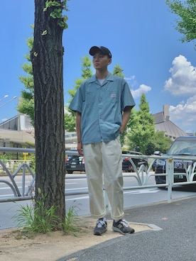 「schott（ショット）のSchott/ショット/TC PAINTER PANTS/ペインターパンツ（その他パンツ）」を使った、chin shi iさん（メンズ・176cm）の夏コーディネート
