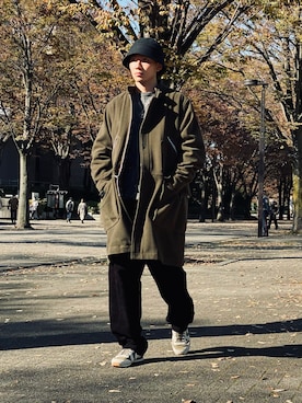 「schott(ショット)のアイテム(ベスト)」を使った、chin shi iさん(メンズ・176cm)の秋コーディネート