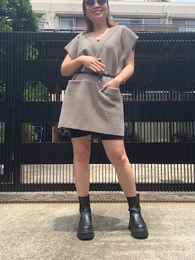 「ベスト×ワンピース」｜Ruri Takahashiさん（レディース・156cm）の夏コーディネート