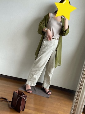「シースルー」｜「アイテム（アナログ腕時計）」を使った、mxx.さん（レディース・147cm）の夏コーディネート