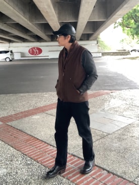 「BRIXTON（ブリクストン）のアイテム」を使った、ORTHさん（メンズ・170cm）の冬コーディネート