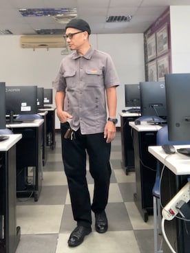 「アイテム（アナログ腕時計）」を使った、ORTHさん（メンズ・170cm）の秋コーディネート