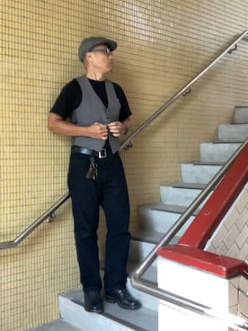 「アイテム（デニムパンツ）」を使った、ORTHさん（メンズ・170cm・50代）の秋コーディネート