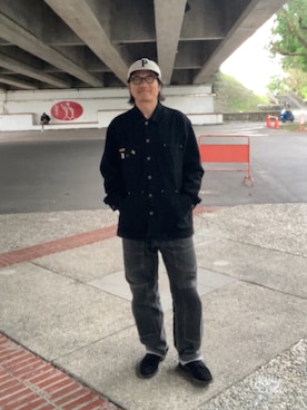 「no brand（ノーブランド）のアイテム」を使った、ORTHさん（メンズ・170cm）の春コーディネート