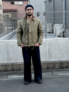 「アイテム（ミリタリージャケット）」を使った、4484さん（メンズ・175cm）の秋コーディネート