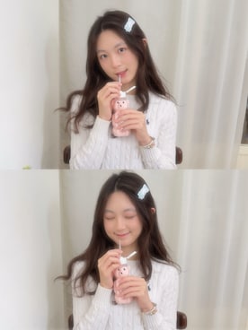 「PANDORA（パンドラ）のアイテム」を使った、NIKI さん（レディース・160cm）の冬コーディネート