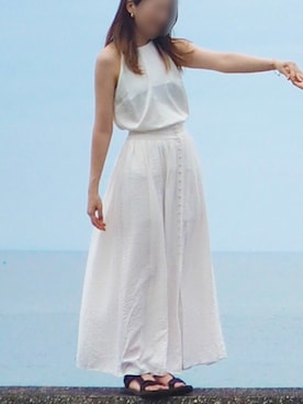 「H&M（エイチ・アンド・エム）のアイテム（タンクトップ）」を使った、nan_373さん（レディース・160cm）の秋コーディネート
