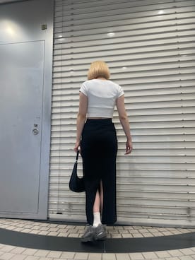 「FIG&VIPER（フィグアンドバイパー）のアイテム（スカート）」を使った、RIKOさん（レディース・168cm）の夏コーディネート