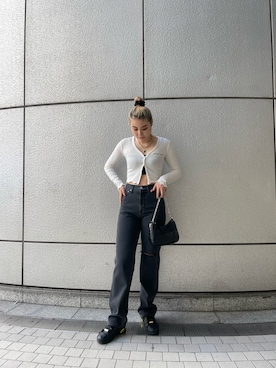「FIG&VIPER（フィグアンドバイパー）のアイテム（バッグ）」を使った、RIKOさん（レディース・168cm）の春コーディネート