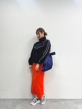 「アイテム（ブルゾン）」を使った、RIKOさん（レディース・168cm・20代）の春コーディネート