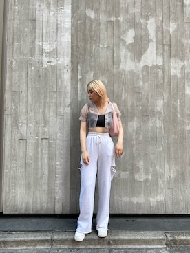 「FIG&VIPER（フィグアンドバイパー）のアイテム（パンツ）」を使った、RIKOさん（レディース・168cm）の夏コーディネート