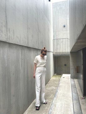 「stradivarius（ストラディバリウス）のアイテム（パンツ）」を使った、RIKOさん（レディース・168cm）の夏コーディネート