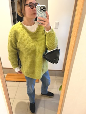 「リーバイス501」｜「アイテム（スリッポン）」を使った、NNさん（レディース・165cm）の冬コーディネート