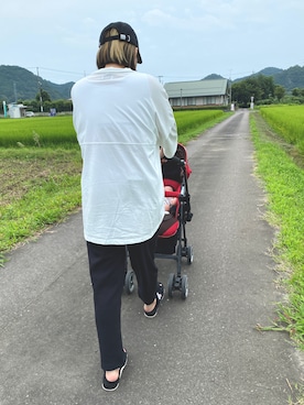 「CLANE（クラネ）のアイテム（帽子）」を使った、NNさん（レディース・165cm）の夏コーディネート