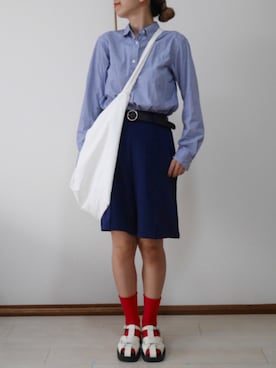 りり🌷さんの「ピンタック イージーバミューダパンツ」を使ったコーディネート