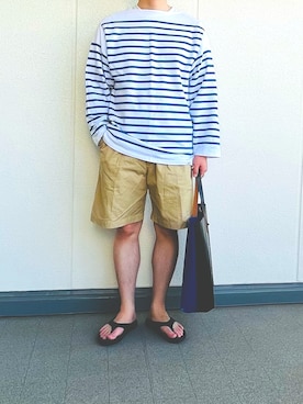 「Ets.MATERIAUX（マテリオ）のアイテム」を使った、ナヲさん（メンズ・177cm）の春コーディネート