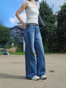 「SLY（スライ）のアイテム（パンツ）」を使った、MIZUKI☊さん（レディース・163cm）の夏コーディネート