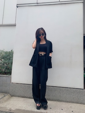 「ENVYM（アンビー）のアイテム（テーラードジャケット）」を使った、akariさん（レディース・156cm）の夏コーディネート