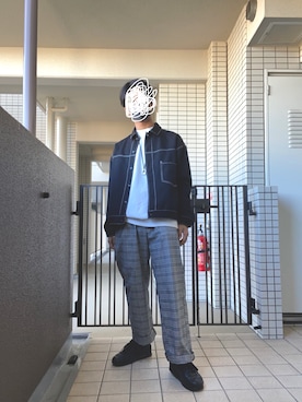 「semantic design（セマンティックデザイン）のアイテム（パンツ）」を使った、Aiden同学さん（メンズ・165cm）の秋コーディネート