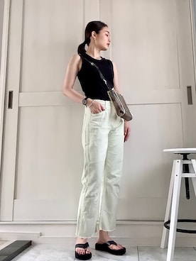 「& chouette（アンドシュエット）のアイテム（ショルダーバッグ）」を使った、ＬＩＰＩ  さん（レディース・165cm）の夏コーディネート