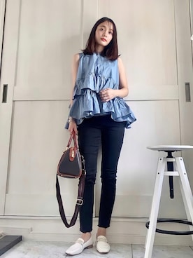 「cava cava（サヴァサヴァ）のアイテム（ローファー）」を使った、ＬＩＰＩ  さん（レディース・165cm）の秋コーディネート