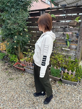 「アイテム（スウェット）」を使った、共兄さん（レディース・153cm・40代）の冬コーディネート