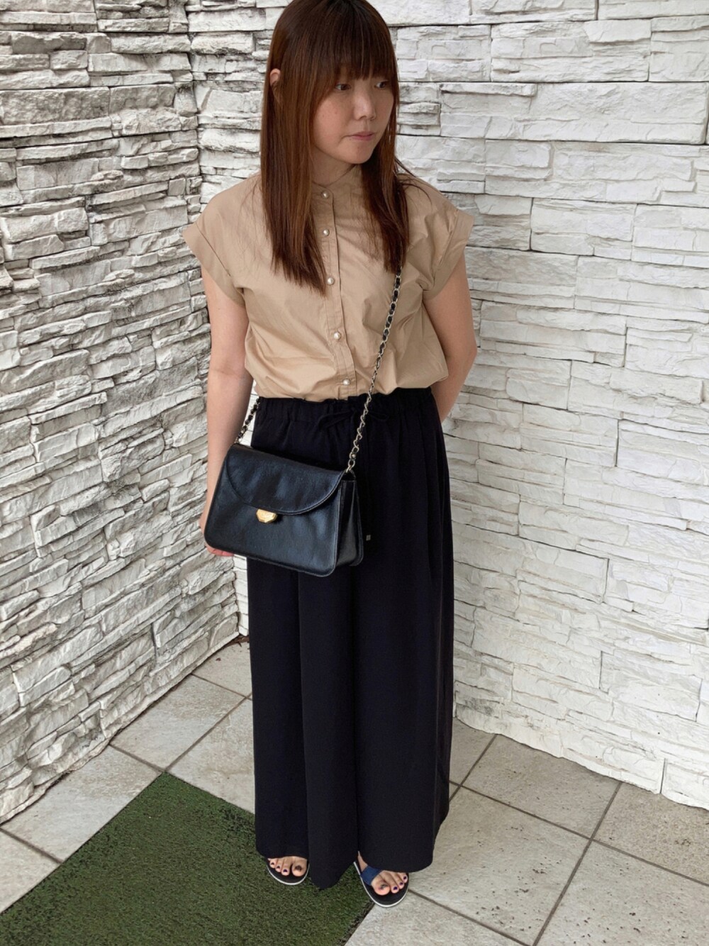 ドローストリングイージーワイドパンツ(セットアップ可能)を使った人気