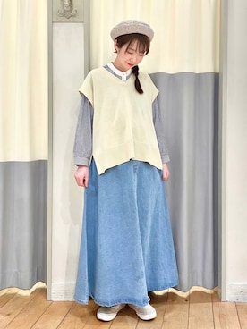 つぼもとまいさん（レディース・160cm）の春コーディネート