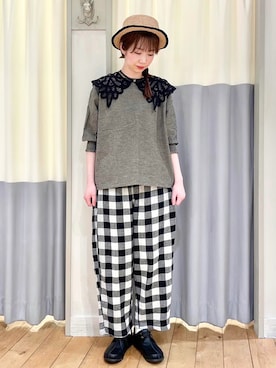 つぼもとまいさん(レディース・160cm)の春コーディネート