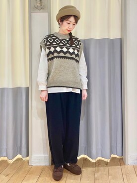 つぼもとまいさん（レディース・160cm）の冬コーディネート