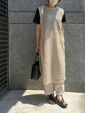 「A.P.C.」｜「アイテム（ワンピース/ドレス）」を使った、ayuさん（レディース・162cm）の夏コーディネート