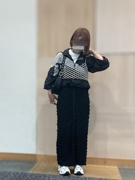 「JEANASIS（ジーナシス）のアイテム（ブルゾン）」を使った、ayuさん（レディース・162cm）の春コーディネート