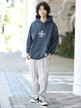 「BE@RBRICK（ベアブリック）のアイテム」を使った、TOBIさん（メンズ・168cm）の秋コーディネート