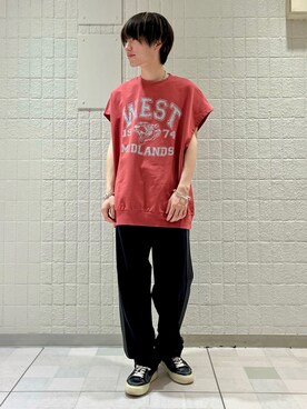 「re_k by JUNRED（レクバイジュンレッド）のアイテム（パンツ）」を使った、TOBIさん（メンズ・168cm）の春コーディネート