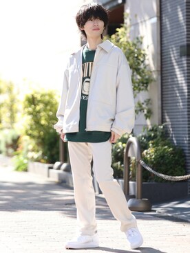 「re_k by JUNRED（レクバイジュンレッド）のアイテム（スウェット）」を使った、TOBIさん（メンズ・168cm）の秋コーディネート