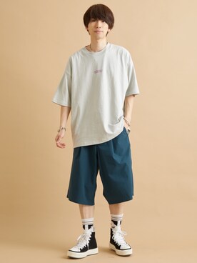 「re_k by JUNRED（レクバイジュンレッド）のアイテム（パンツ）」を使った、TOBIさん（メンズ・168cm）の夏コーディネート