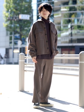 「JUNRED（ジュンレッド）のアイテム」を使った、TOBIさん（メンズ・168cm）の秋コーディネート