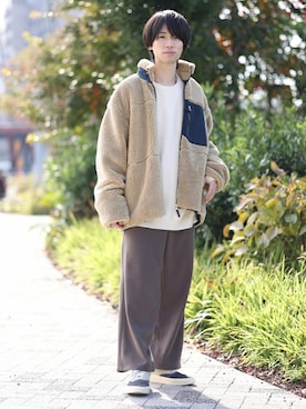 「JUNRED（ジュンレッド）のアイテム（ブルゾン）」を使った、TOBIさん（メンズ・168cm）の冬コーディネート